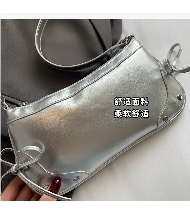 Silver Bow Underarm Bag Women 2025 New Style — feature 4