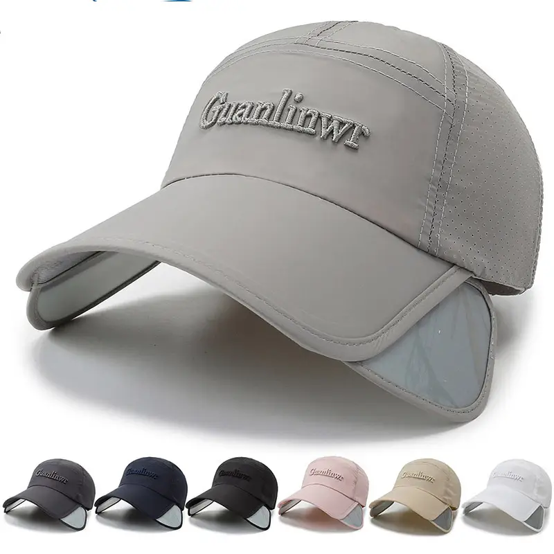 Men Retractable Sun Hat with Extended Brim - Image 8