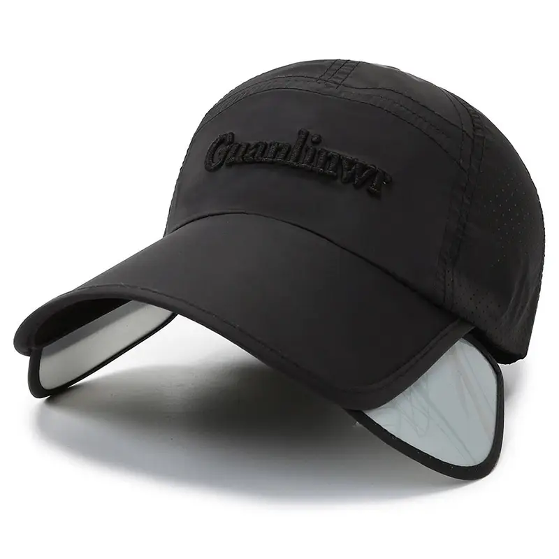 Men Retractable Sun Hat with Extended Brim - Image 4