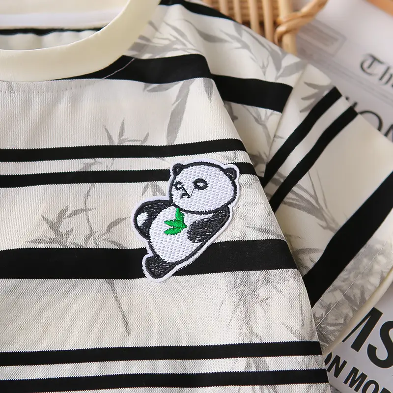 Children Striped Cartoon T-Shirt Small Medium — feature 7