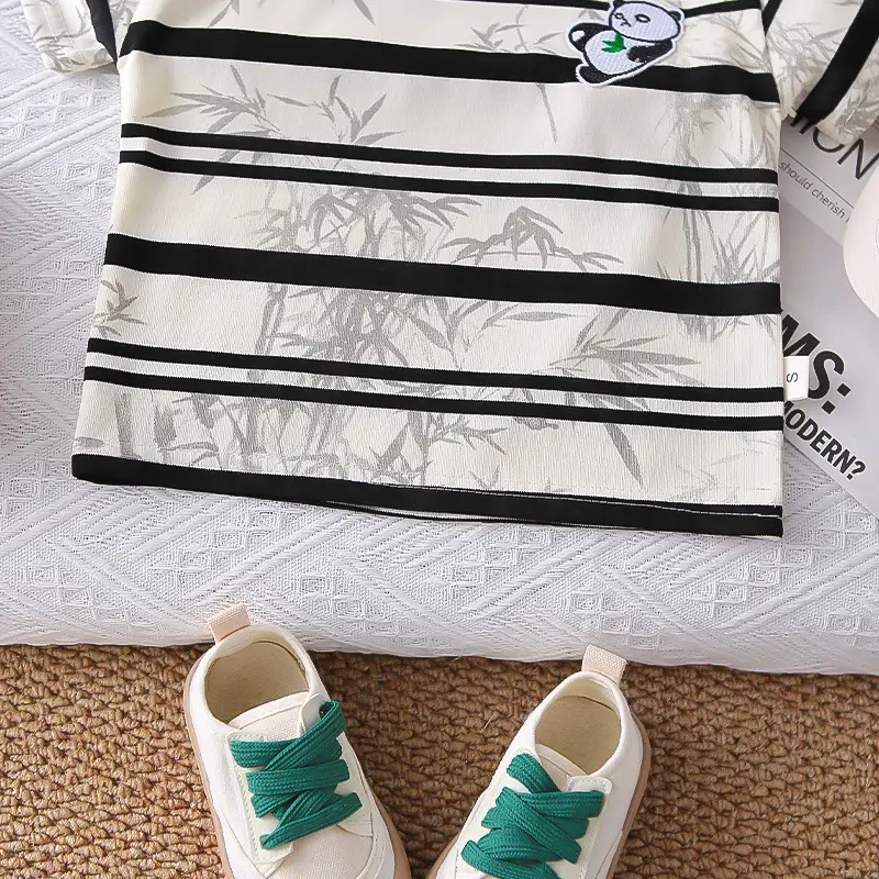 Children Striped Cartoon T-Shirt Small Medium — feature 9