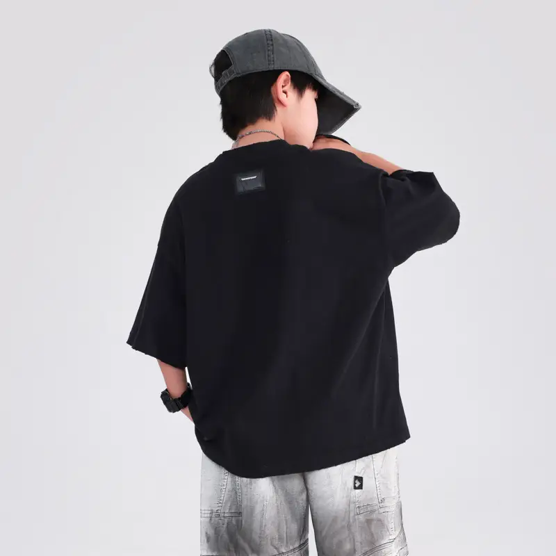 Boys Summer Pink Cotton T-Shirt 2025 Korean Style - Image 6