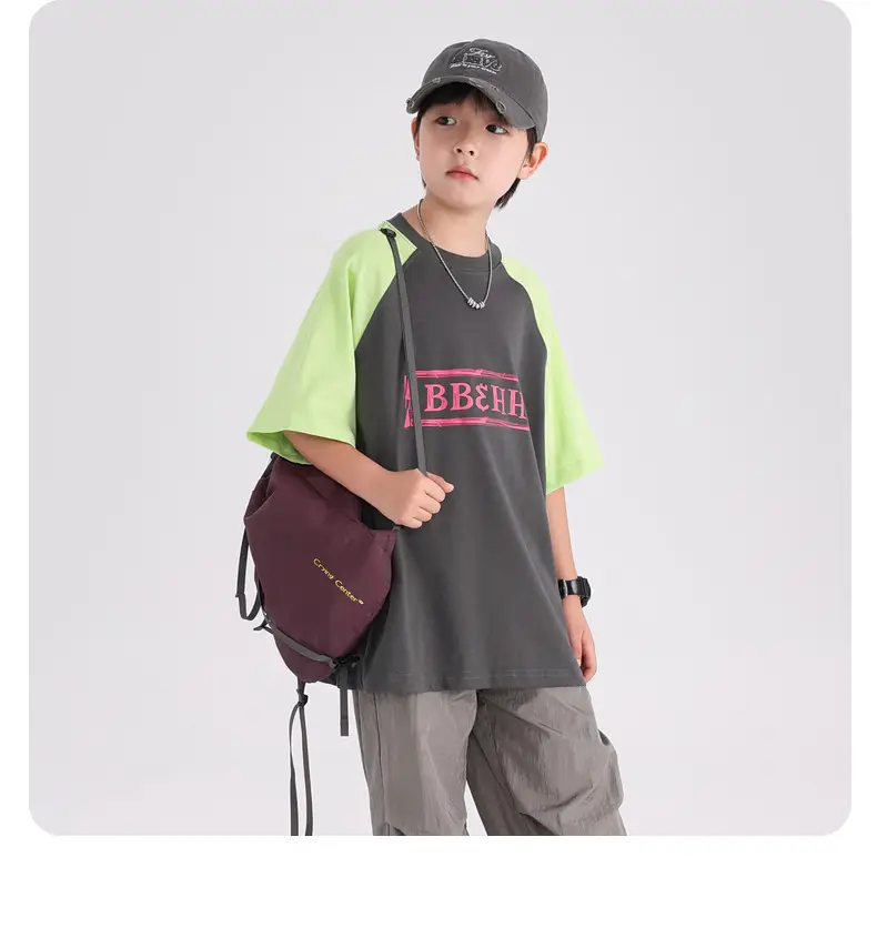Boys Cotton Dopamine Short Sleeve T-Shirt 2026 — feature 14