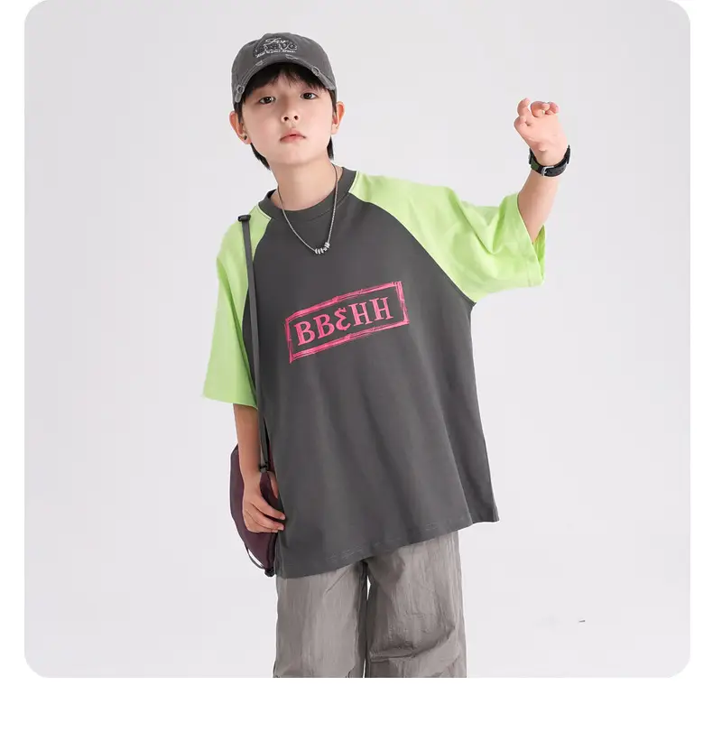 Boys Cotton Dopamine Short Sleeve T-Shirt 2026 — feature 15