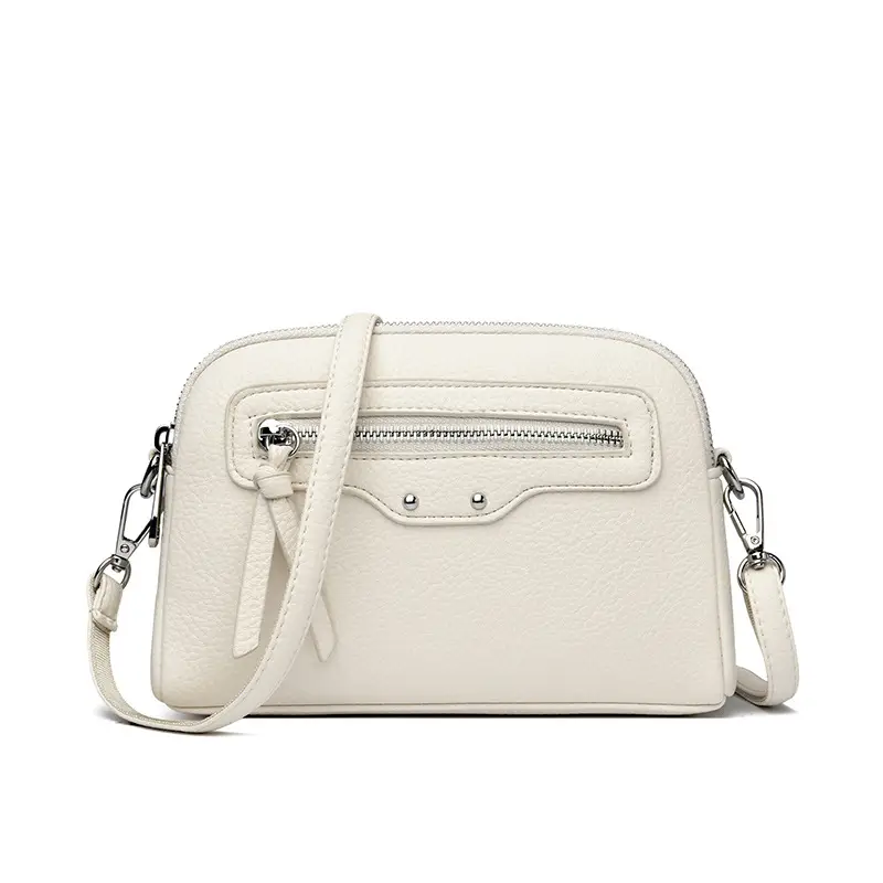 Black Women's Crossbody Phone Bag with Zip Pocket - Image 3