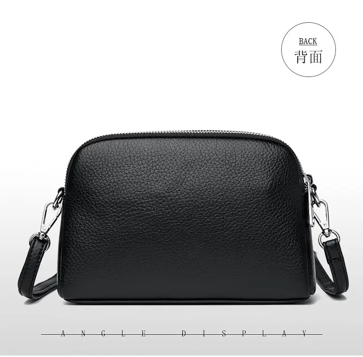 Black Women's Crossbody Phone Bag with Zip Pocket — feature 19