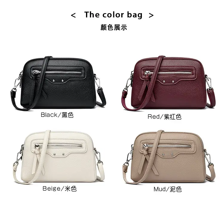 Black Women's Crossbody Phone Bag with Zip Pocket — feature 6