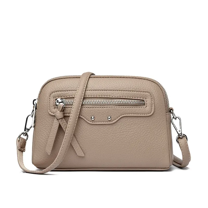 Black Women's Crossbody Phone Bag with Zip Pocket - Image 4