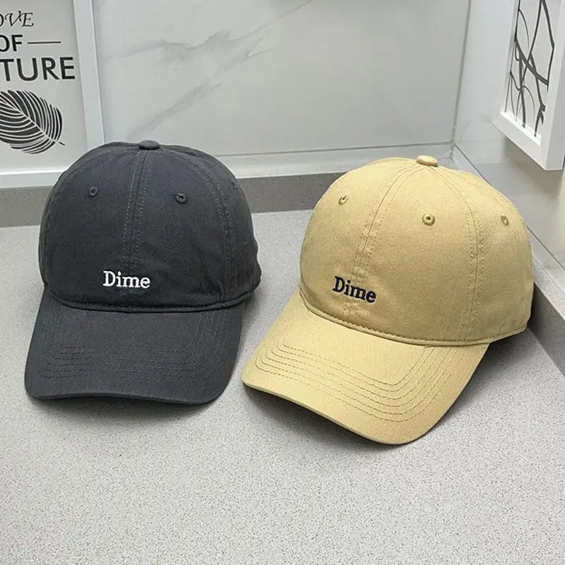 Dime Embroidered Baseball Caps White Maroon - Image 10