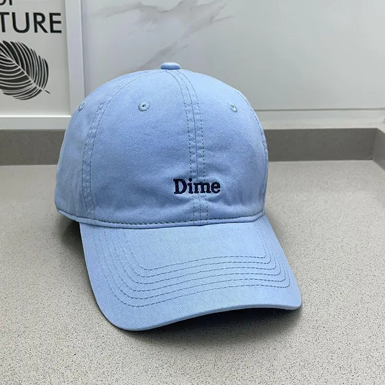 Dime Embroidered Baseball Caps White Maroon - Image 6
