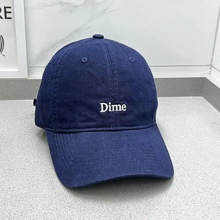Dime Embroidered Baseball Caps White Maroon - Image 7