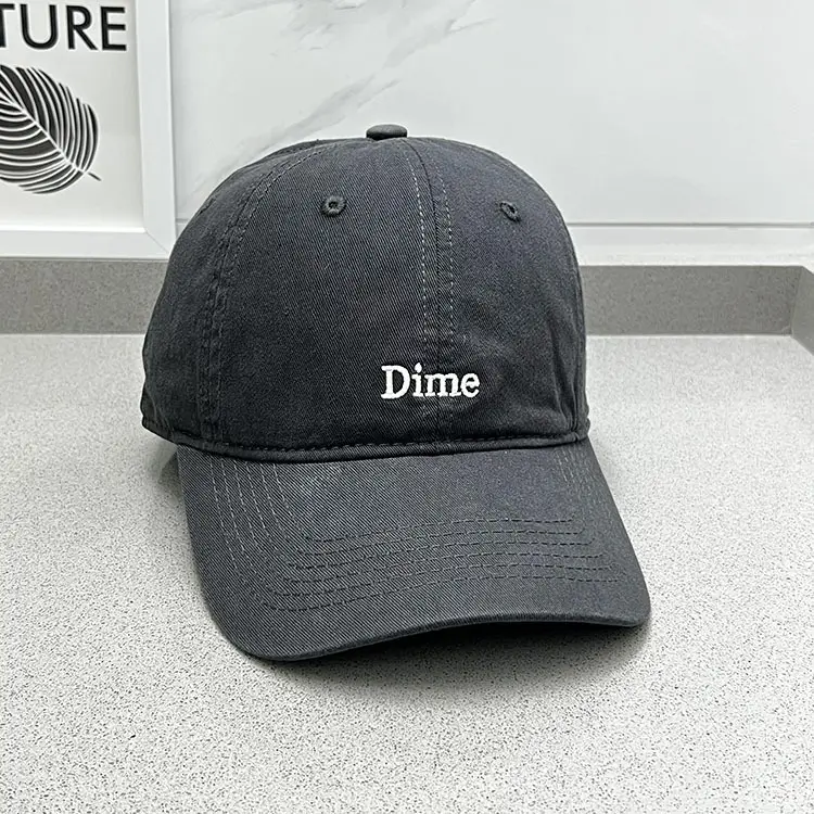 Dime Embroidered Baseball Caps White Maroon - Image 8