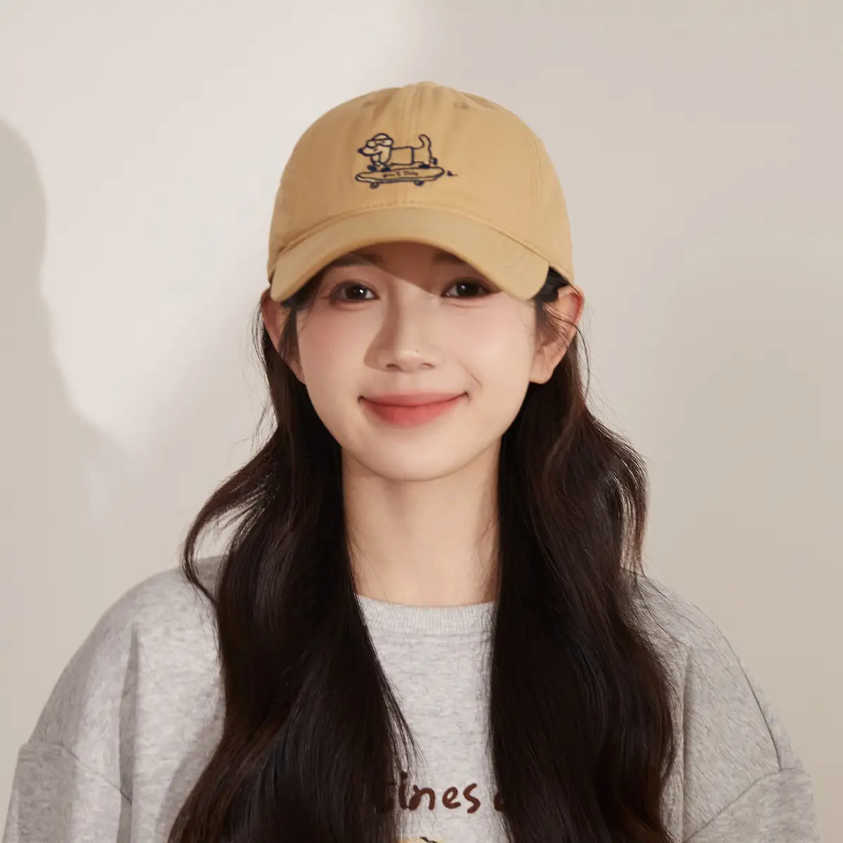 Navy Blue Skateboard Puppy Cap for Women - Image 10