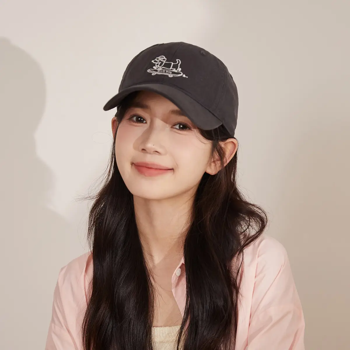Navy Blue Skateboard Puppy Cap for Women - Image 12