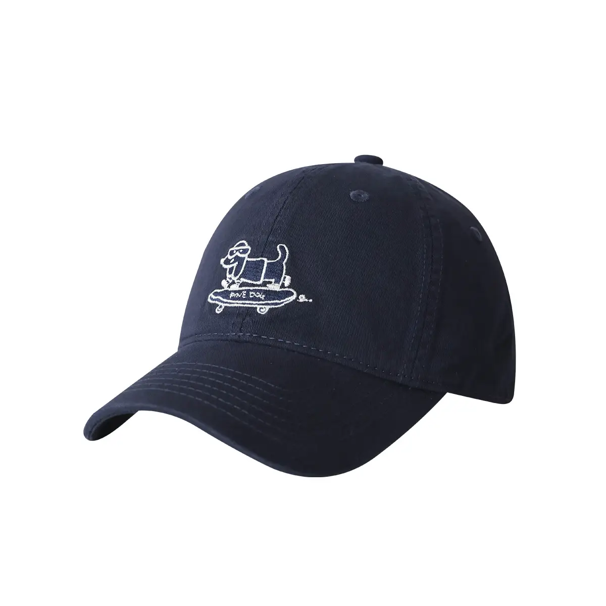 Navy Blue Skateboard Puppy Cap for Women - Image 13