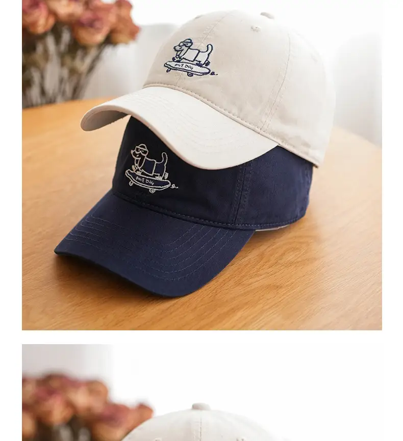 Navy Blue Skateboard Puppy Cap for Women — feature 12
