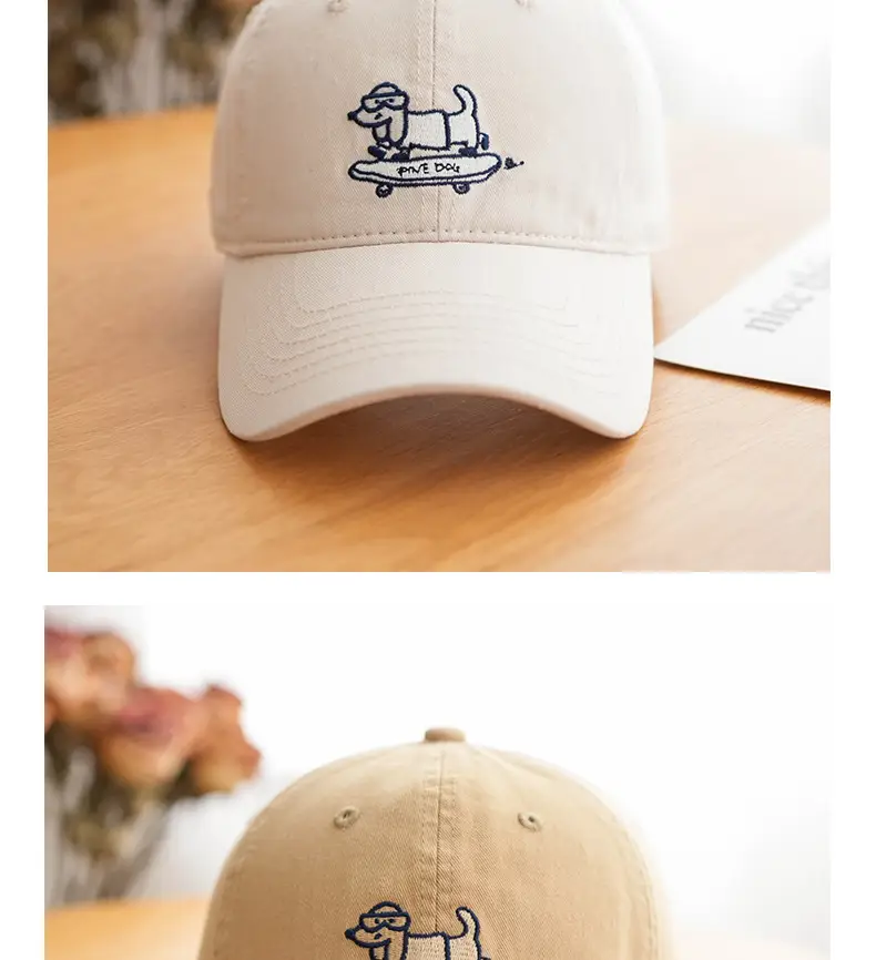 Navy Blue Skateboard Puppy Cap for Women — feature 13