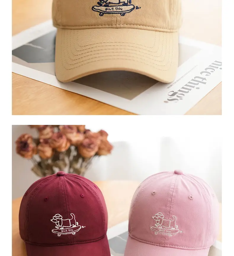 Navy Blue Skateboard Puppy Cap for Women — feature 14