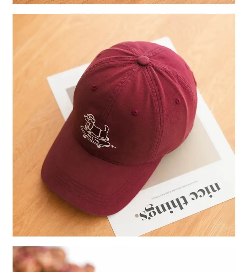 Navy Blue Skateboard Puppy Cap for Women — feature 17