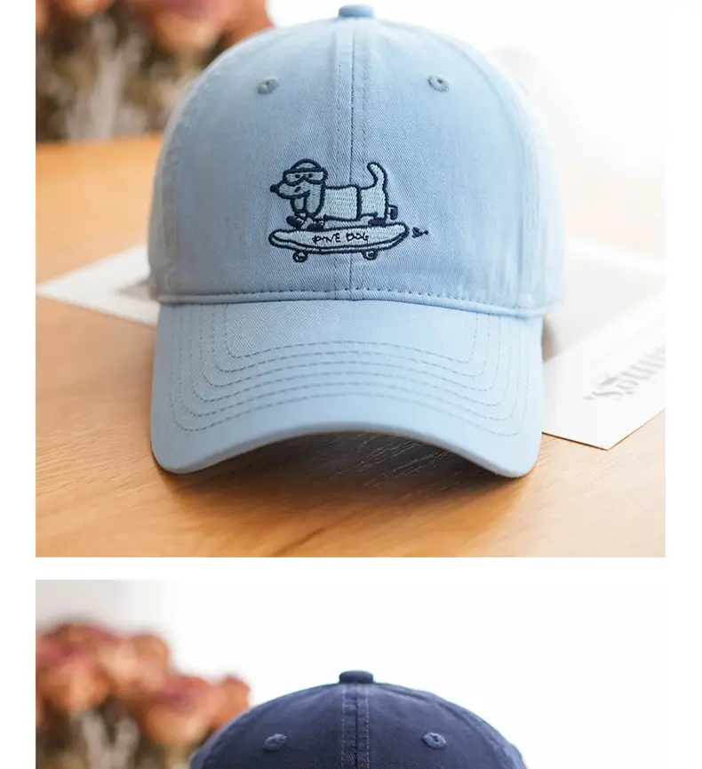 Navy Blue Skateboard Puppy Cap for Women — feature 18