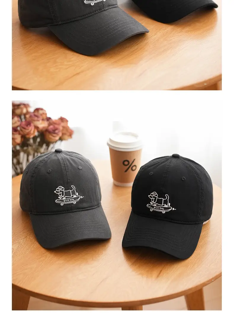 Navy Blue Skateboard Puppy Cap for Women — feature 20