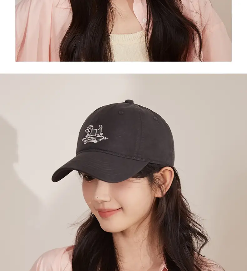 Navy Blue Skateboard Puppy Cap for Women — feature 8