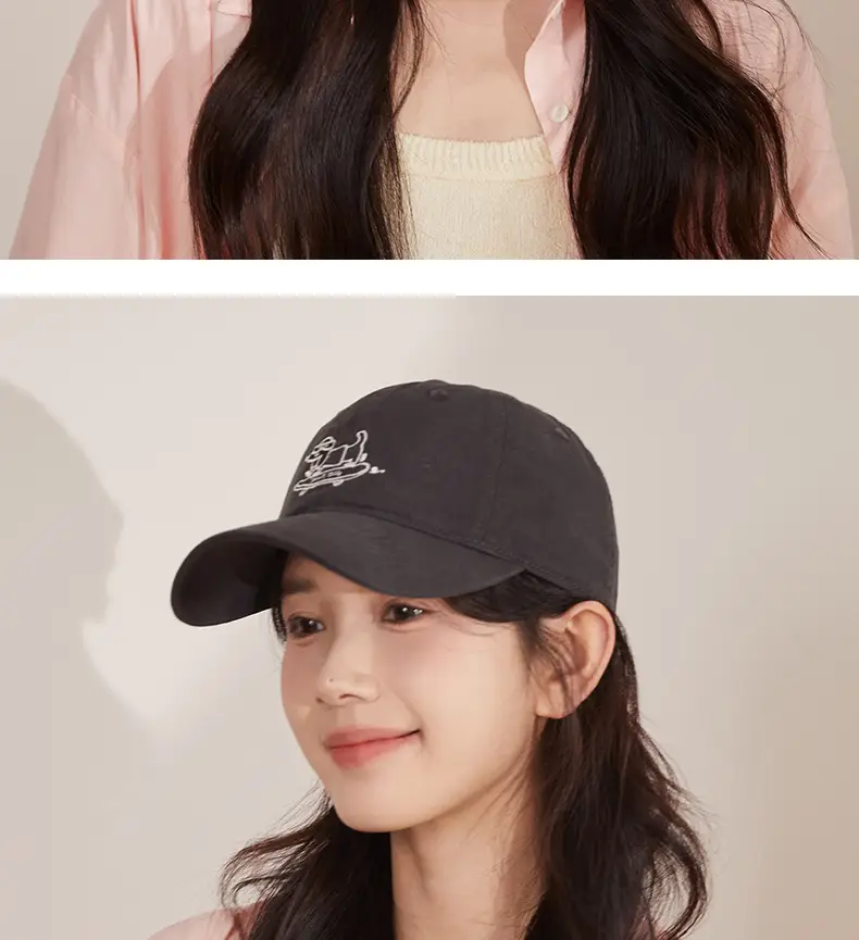 Navy Blue Skateboard Puppy Cap for Women — feature 9