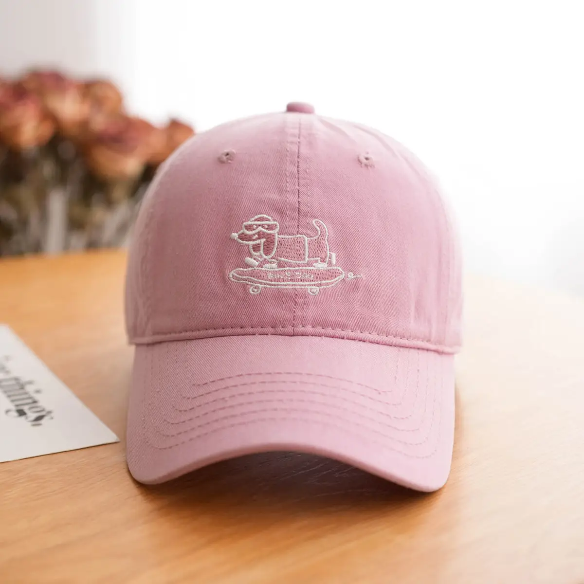 Navy Blue Skateboard Puppy Cap for Women - Image 3
