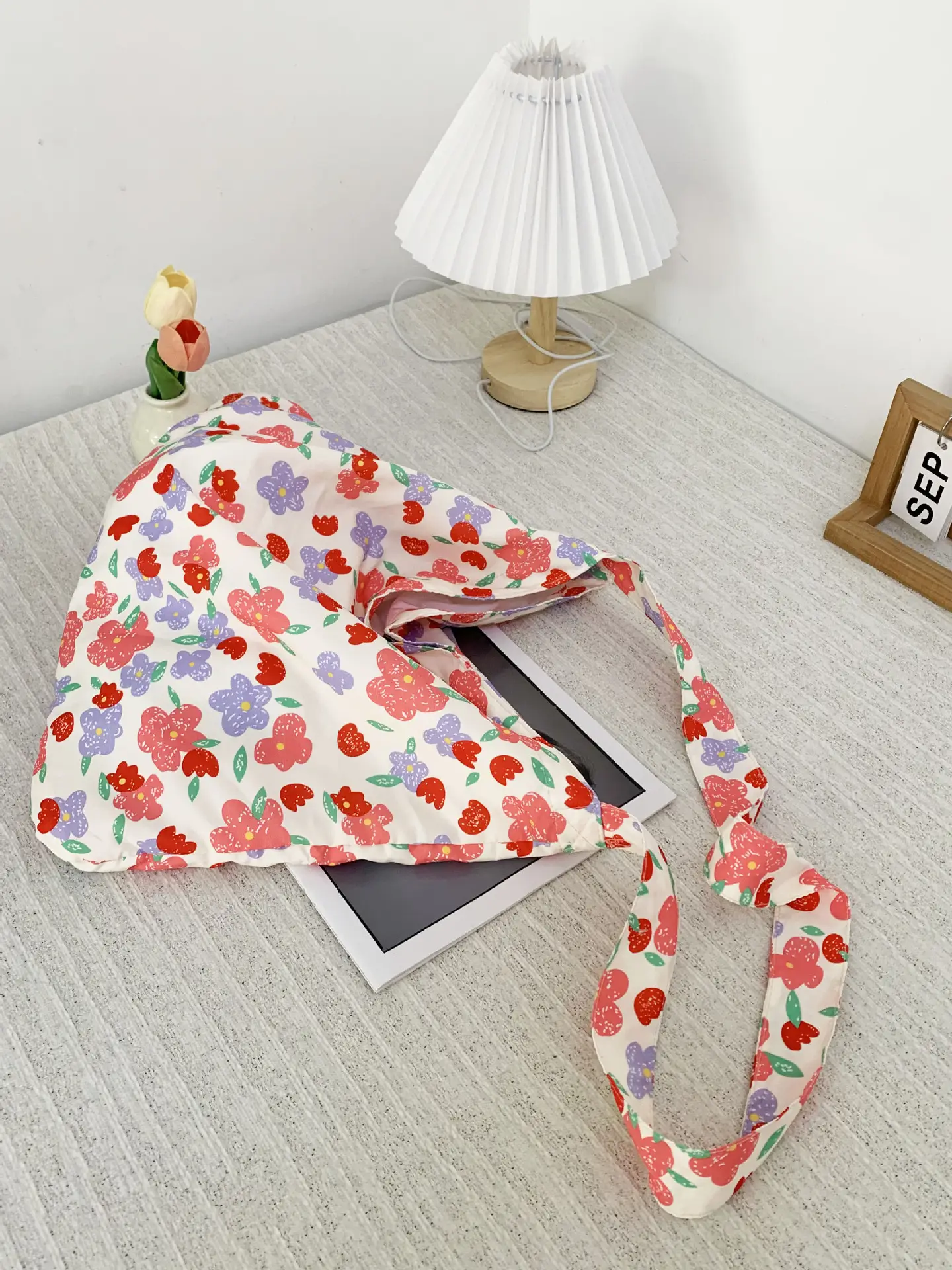 Same Floral Canvas Shoulder Bag Large Capacity Korean Niche - Image 12