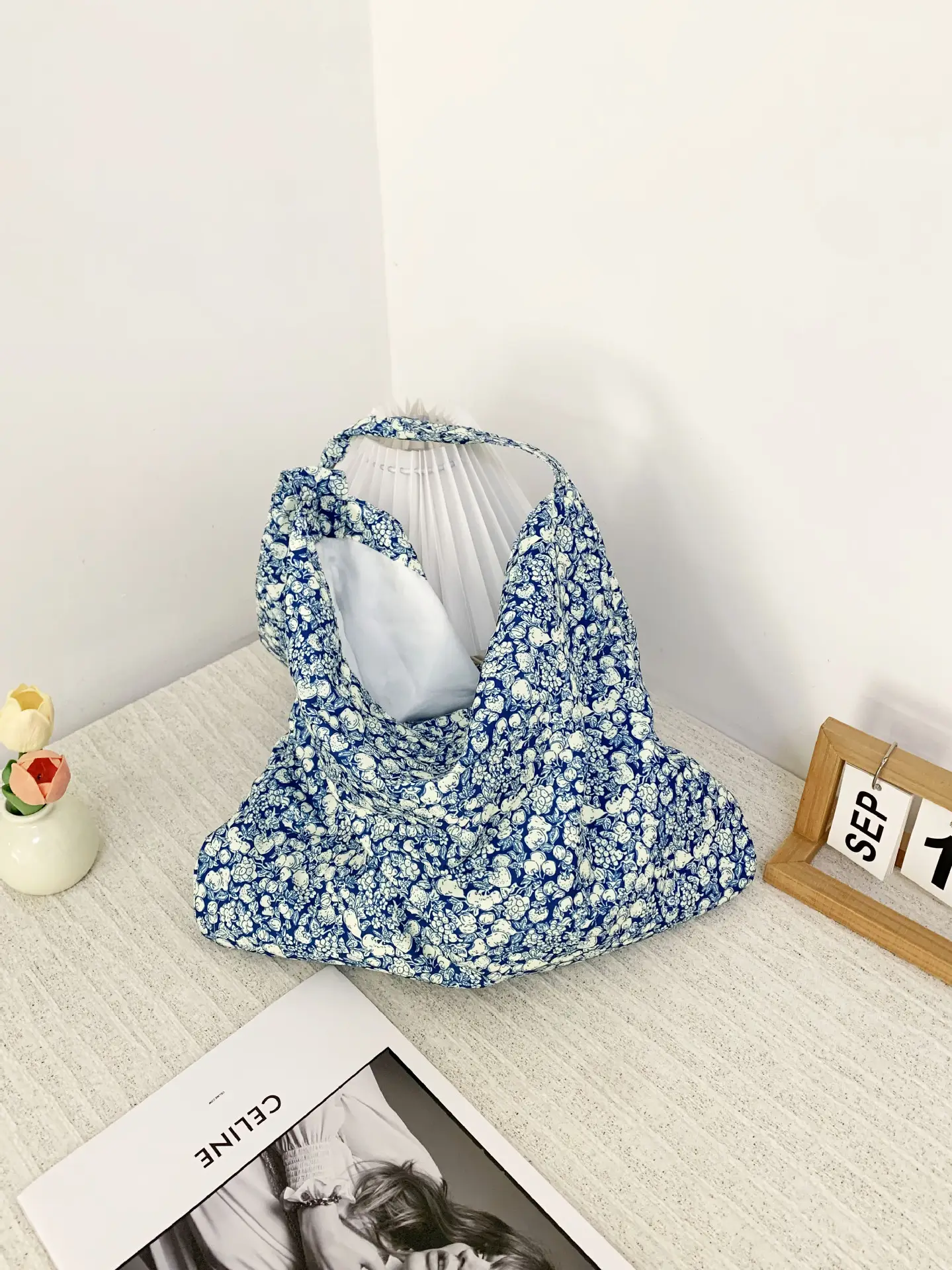 Same Floral Canvas Shoulder Bag Large Capacity Korean Niche — feature 4