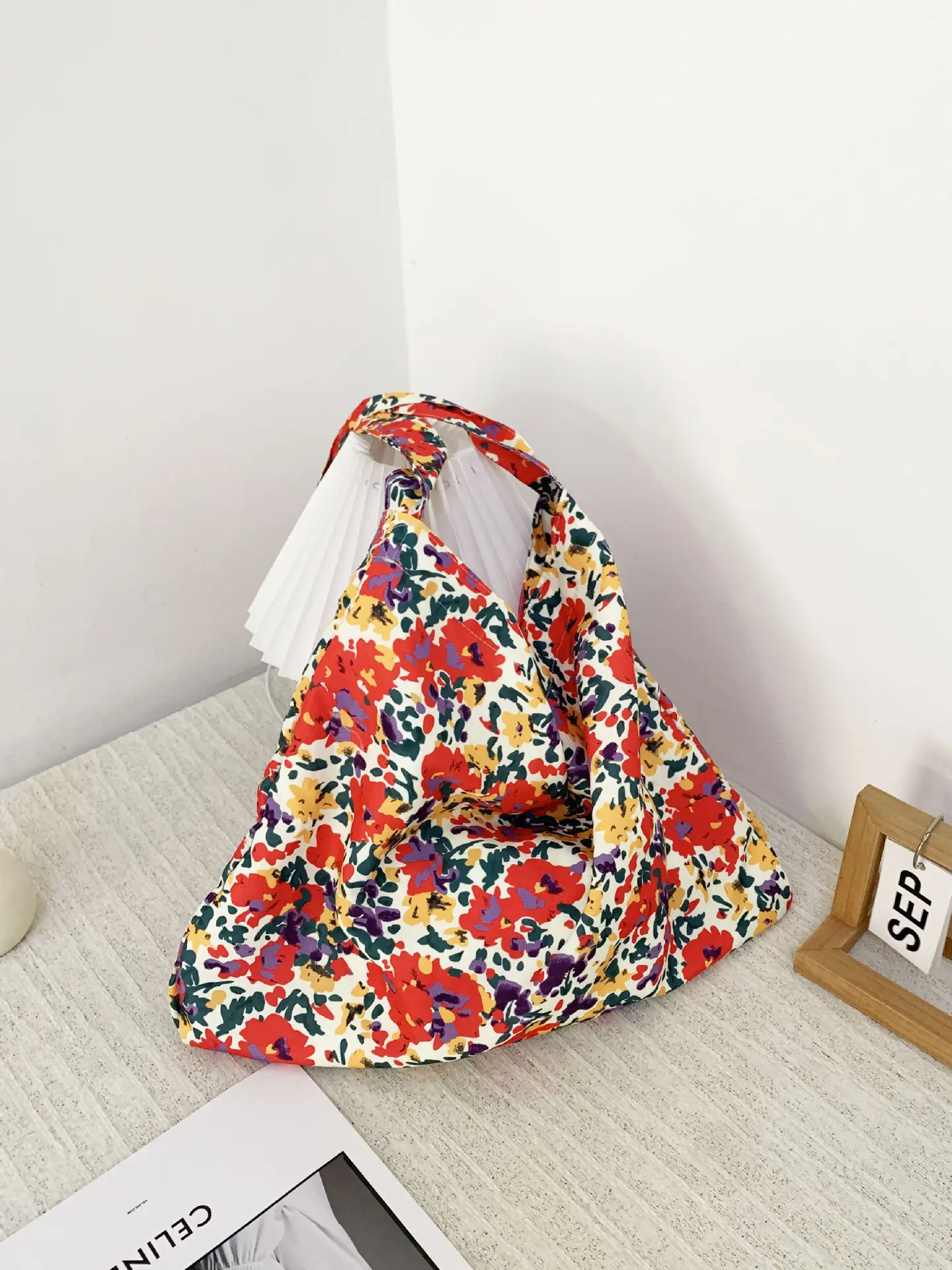 Same Floral Canvas Shoulder Bag Large Capacity Korean Niche — feature 8