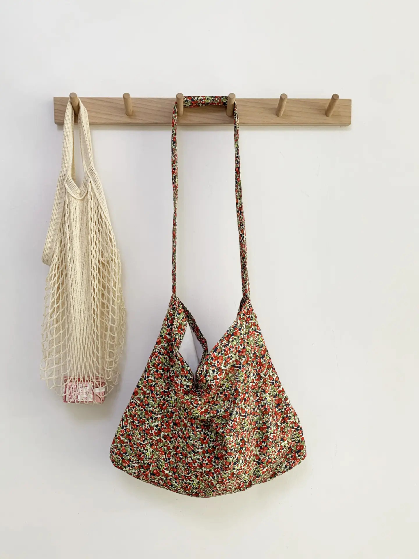Same Floral Canvas Shoulder Bag Large Capacity Korean Niche - Image 3