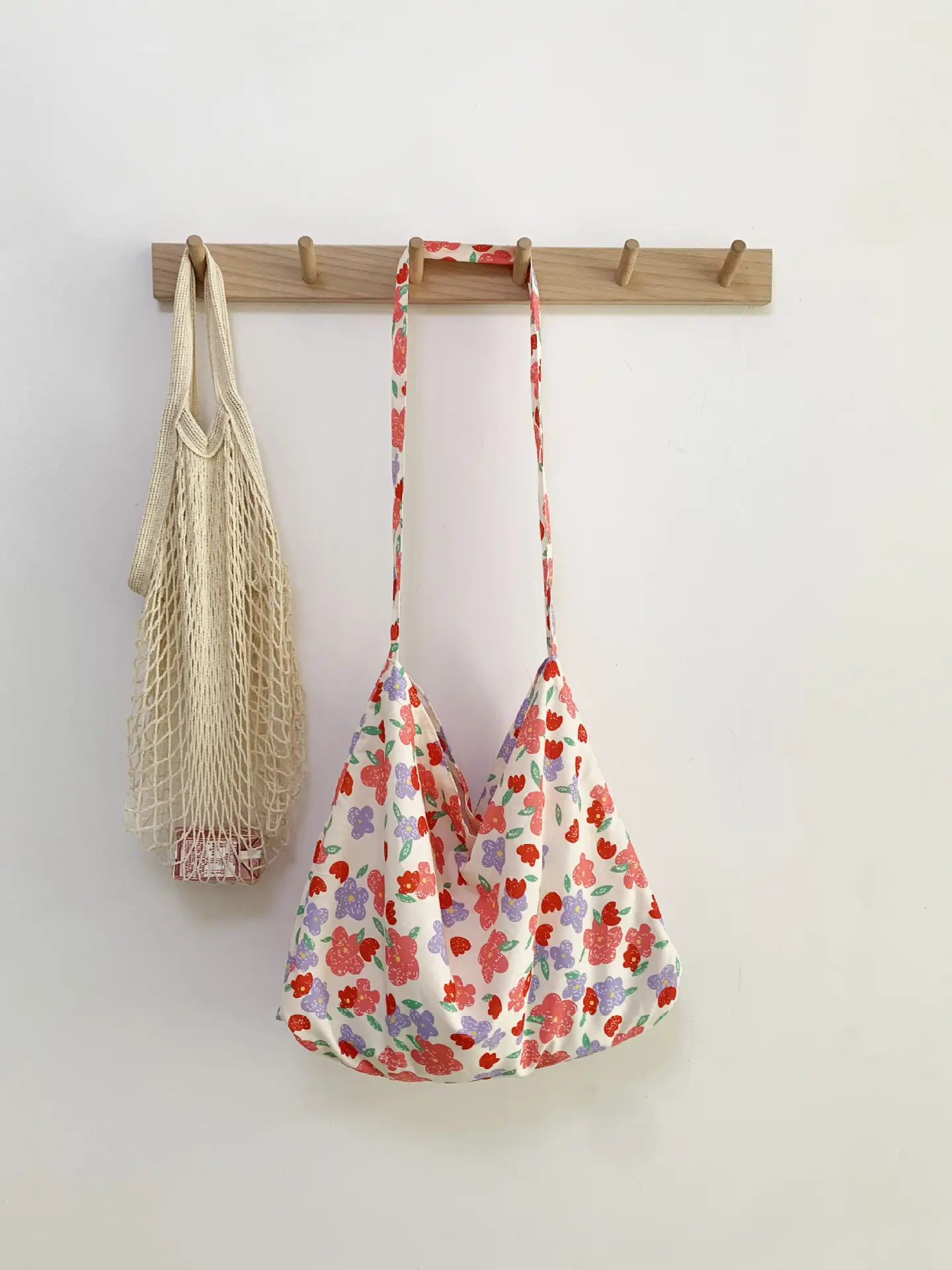 Same Floral Canvas Shoulder Bag Large Capacity Korean Niche - Image 7