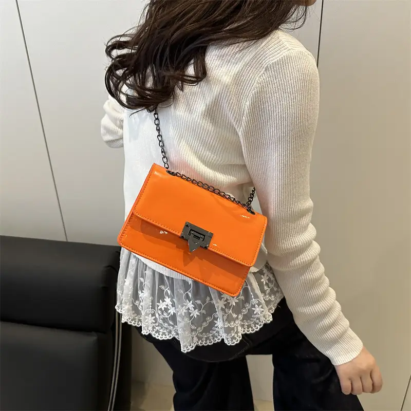 Orange Square Crossbody Bag for Women 2025 - Image 5