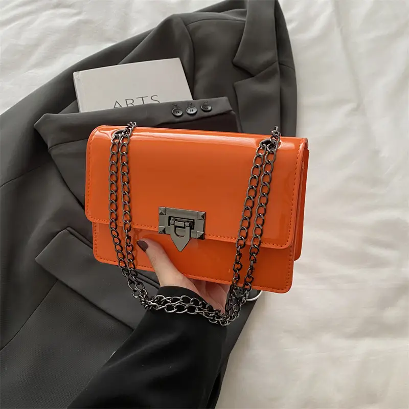 Orange Square Crossbody Bag for Women 2025 - Image 2