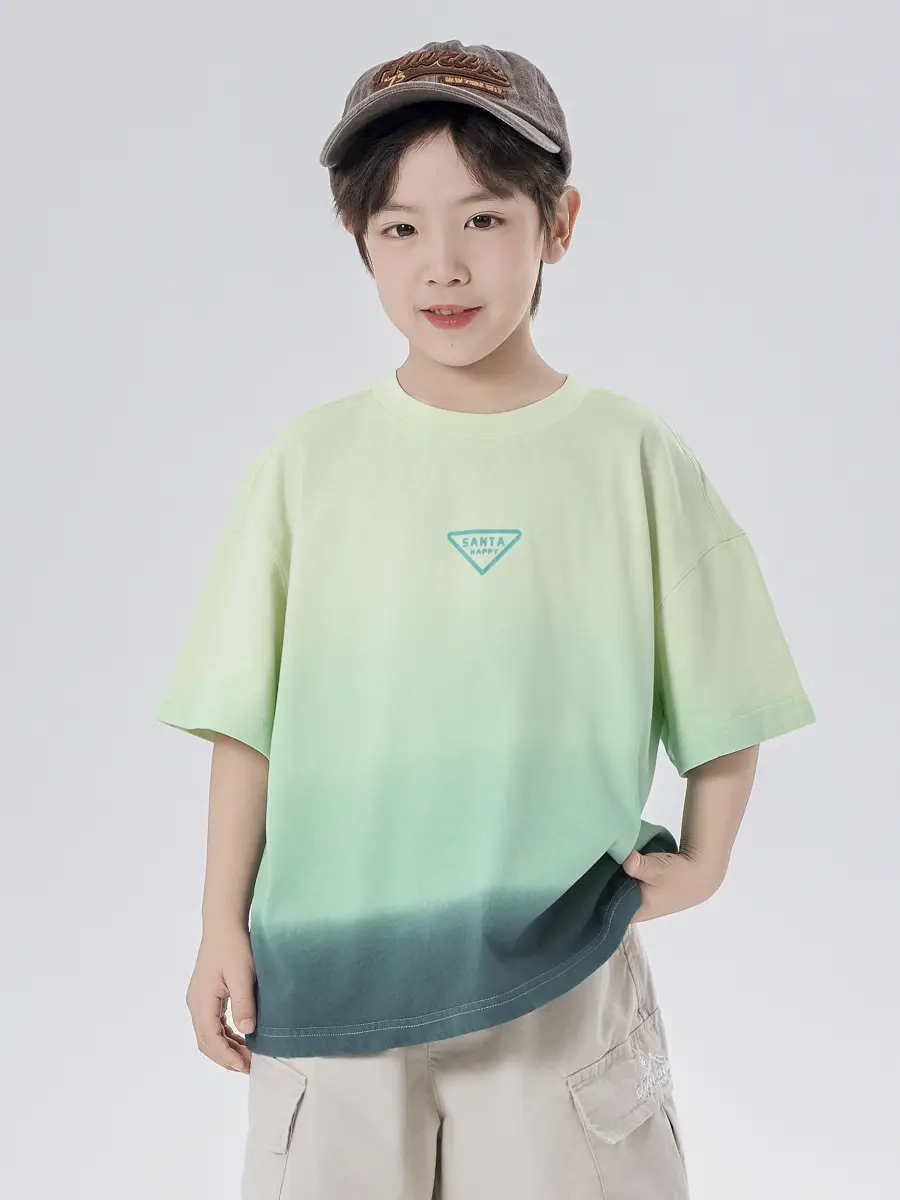 Boys Gradient Cotton T-Shirt Medium Large 2025 - Image 3