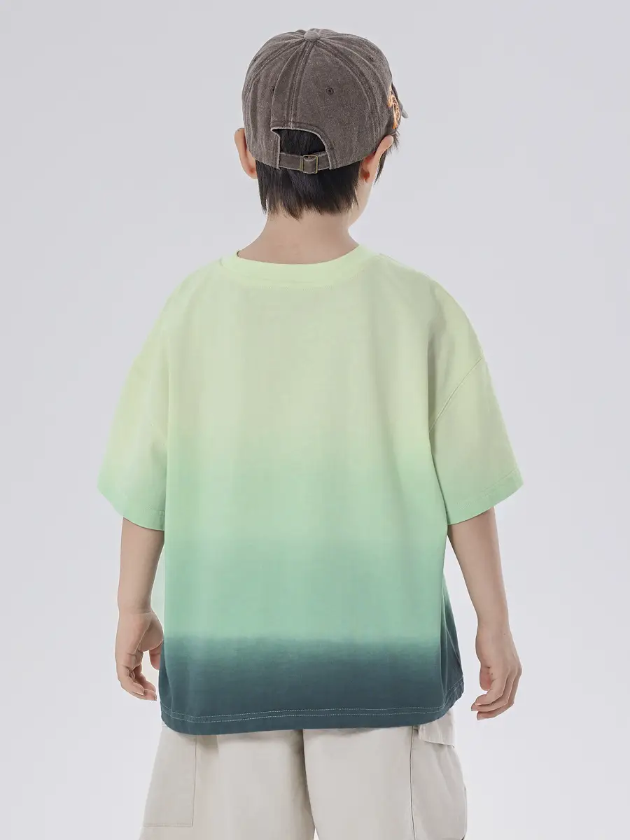 Boys Gradient Cotton T-Shirt Medium Large 2025 - Image 4