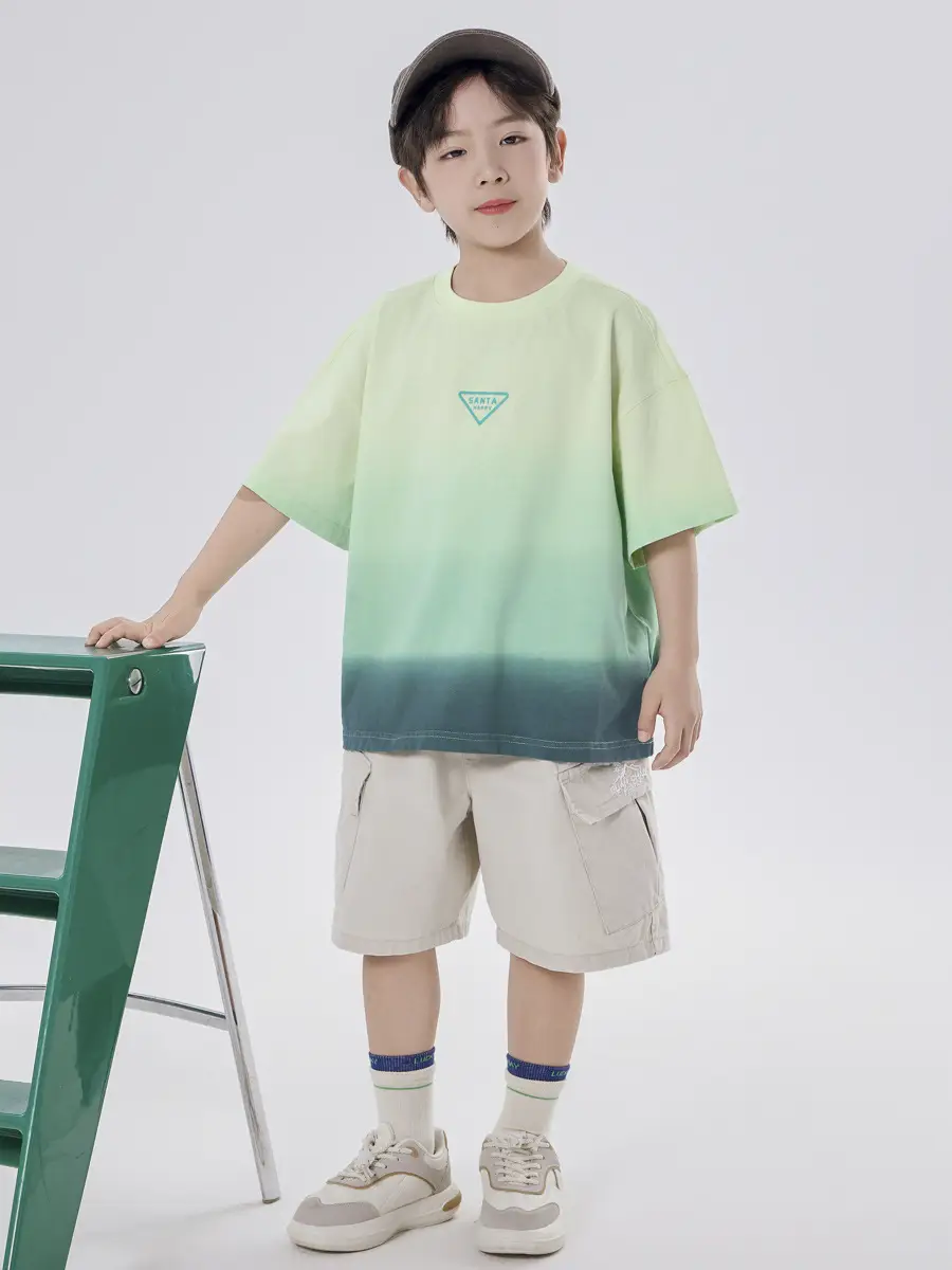 Boys Gradient Cotton T-Shirt Medium Large 2025 - Image 5