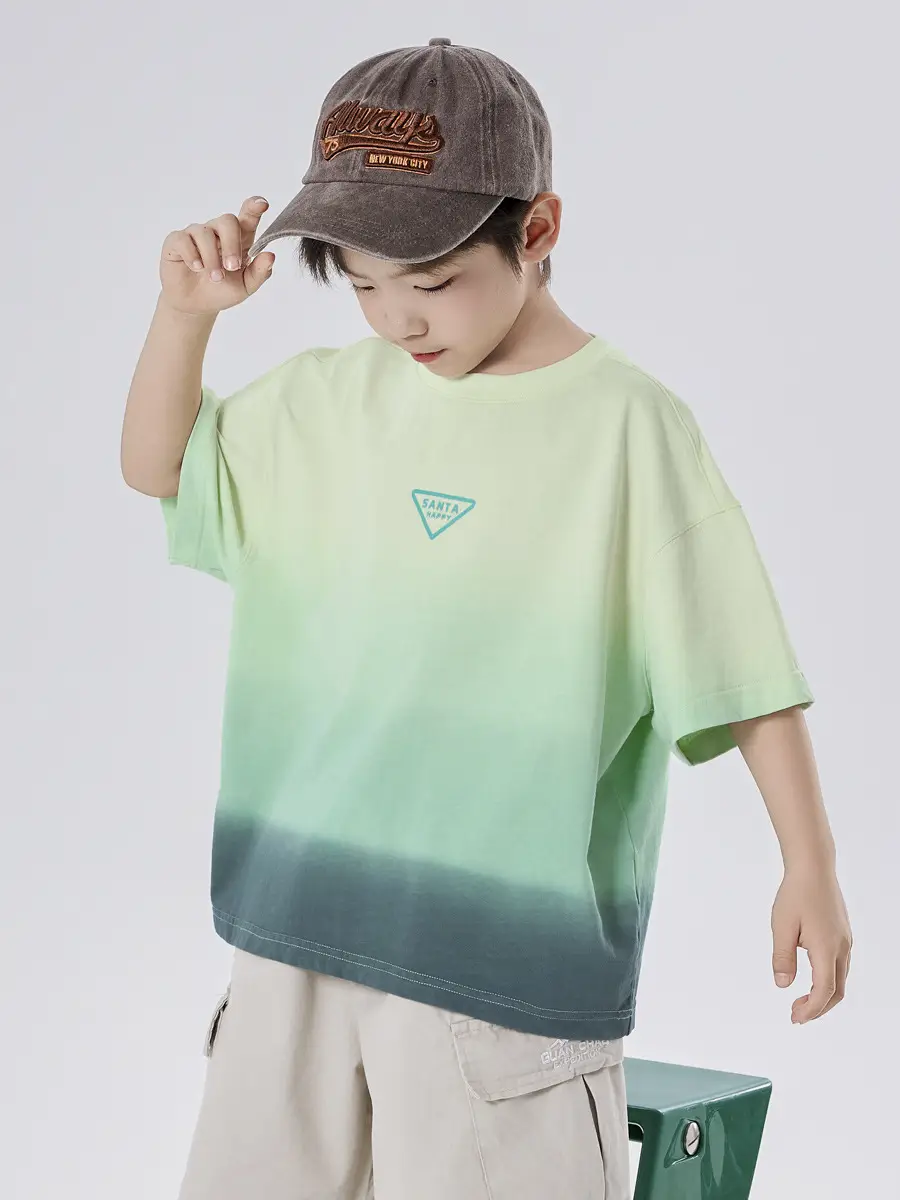 Boys Gradient Cotton T-Shirt Medium Large 2025 - Image 6