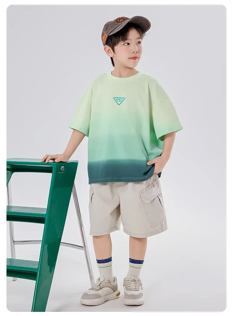 Boys Gradient Cotton T-Shirt Medium Large 2025 — feature 10