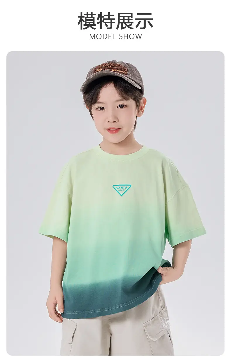 Boys Gradient Cotton T-Shirt Medium Large 2025 — feature 4