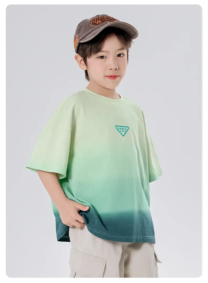 Boys Gradient Cotton T-Shirt Medium Large 2025 — feature 5