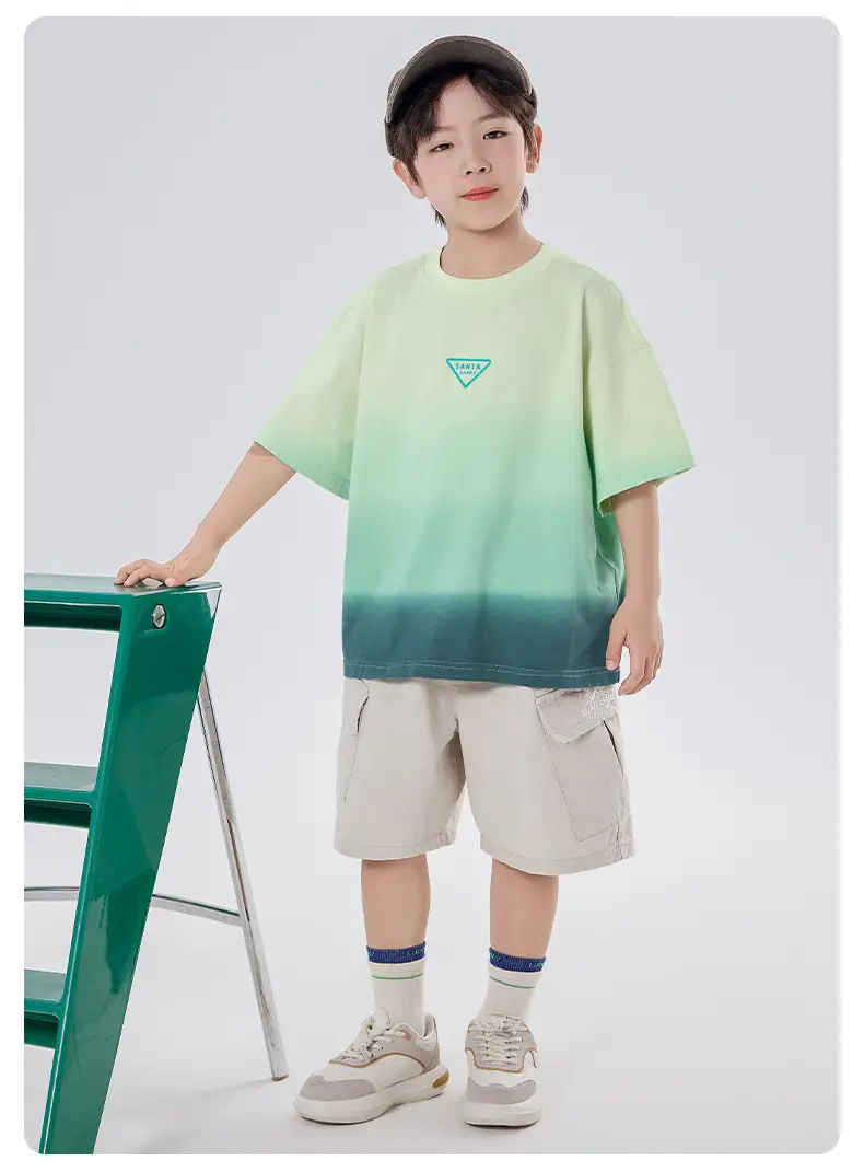 Boys Gradient Cotton T-Shirt Medium Large 2025 — feature 6