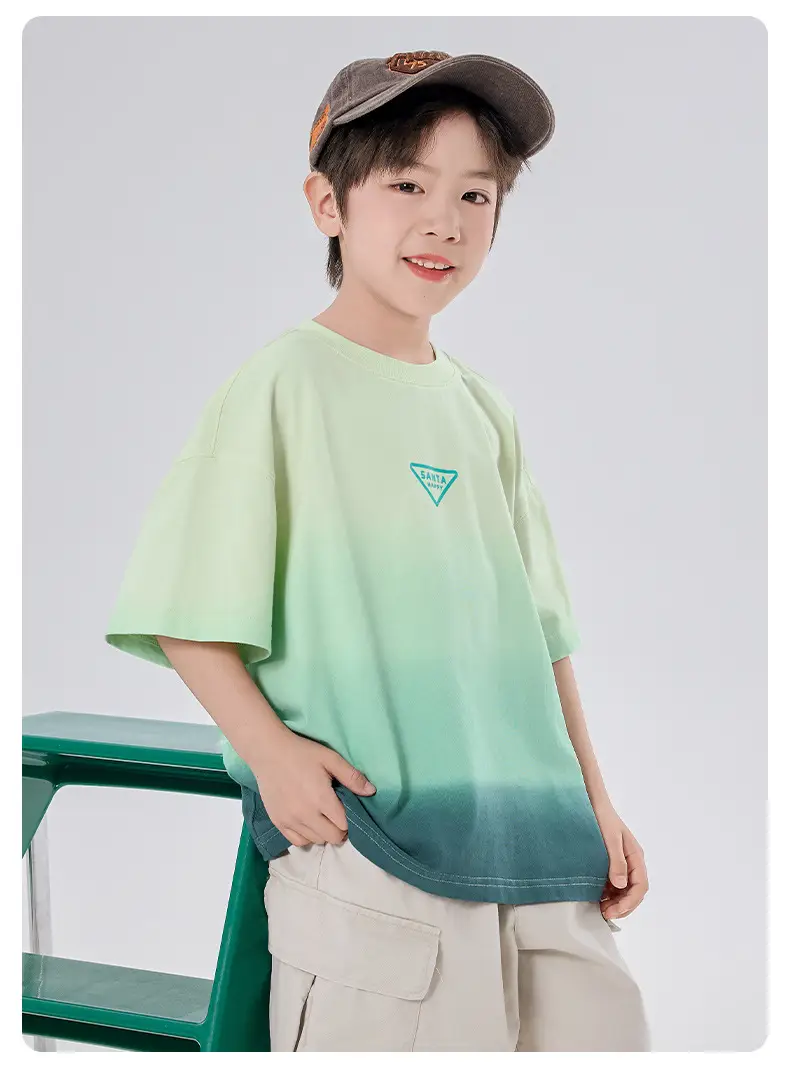 Boys Gradient Cotton T-Shirt Medium Large 2025 — feature 7