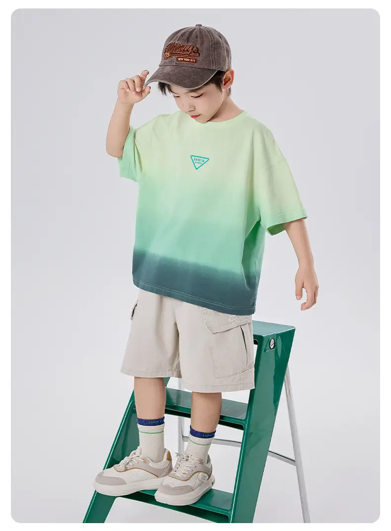 Boys Gradient Cotton T-Shirt Medium Large 2025 — feature 8
