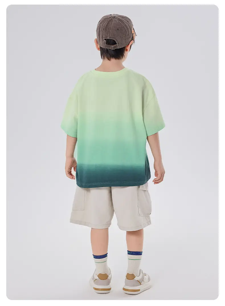 Boys Gradient Cotton T-Shirt Medium Large 2025 — feature 9