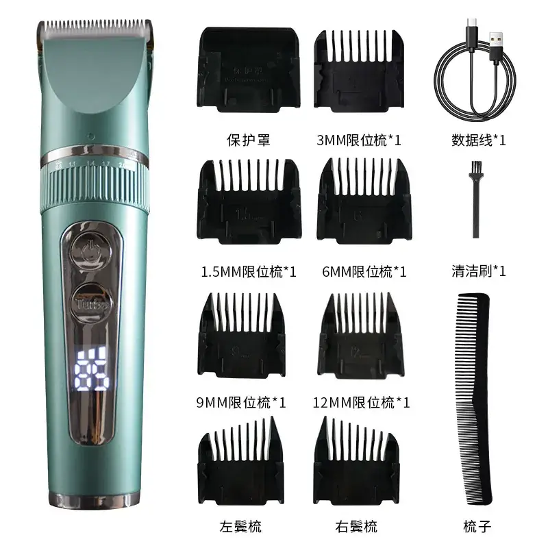 Professional Electric Hair Clipper with 6 Attachments - Image 3
