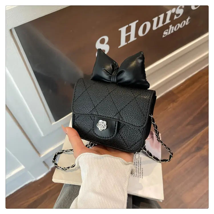 2025 Girls Bow Crossbody Bag Black Embroidered — feature 25