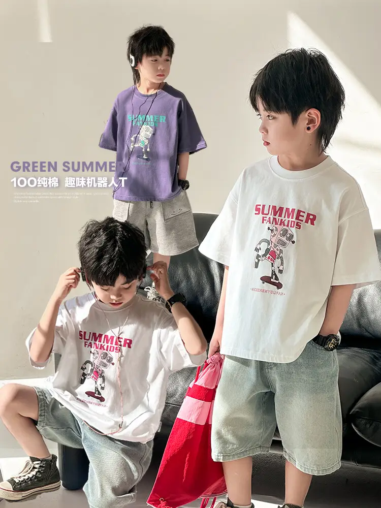 Summer Cotton T-Shirt for Boys 2026 New Style - Image 6