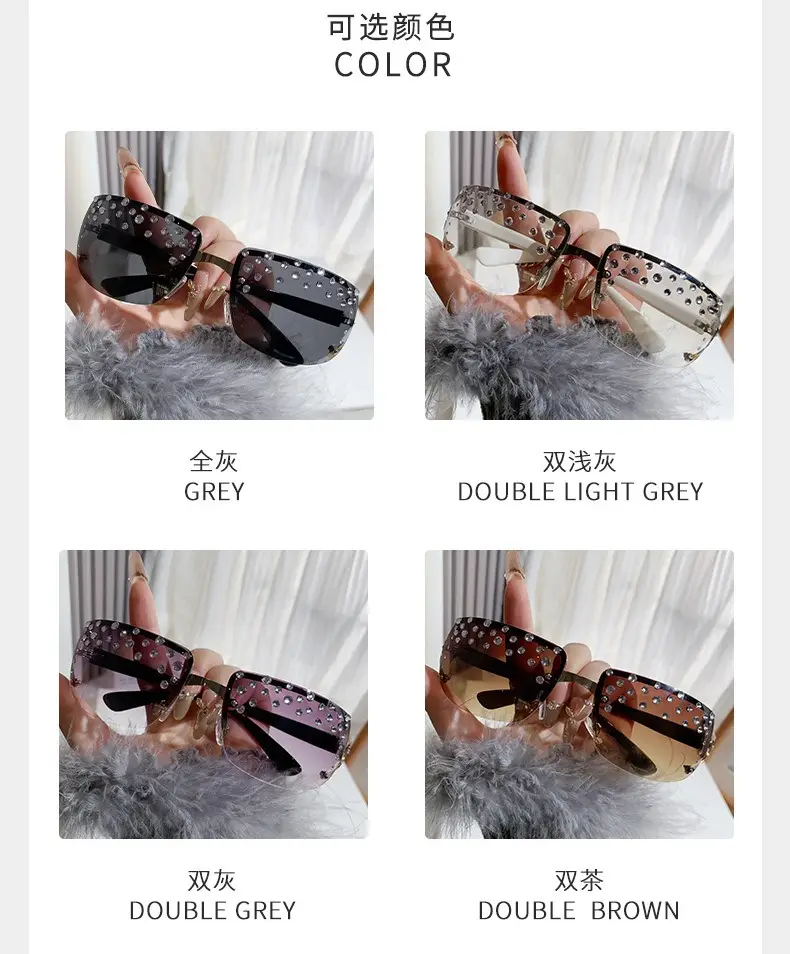 Diamond Encrusted Women Sunglasses Retro Luxury Anti-UV β feature 10